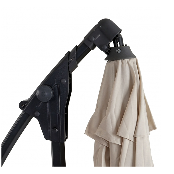 Hngeparasol 3 meter - 300 cm deluxe creme aluminium parasol