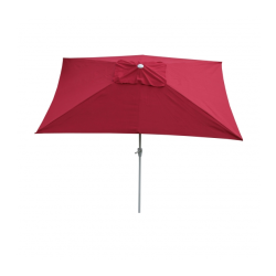 Parasol i aluminium med knk/vip 2x3M - bordeaux