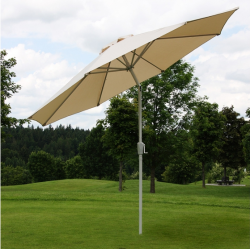 Haveparasol i aluminium med knk/vip 300cm - creme