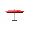 Markedsparasol 5 m - bordeaux rd haveparasol 5x5 med krank, fod og fliser