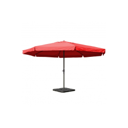 Markedsparasol 5 m - bordeaux rd haveparasol 5x5 med krank, fod og fliser