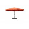 Markedsparasol 5 m - terracotta haveparasol 5x5 med krank, fod og fliser