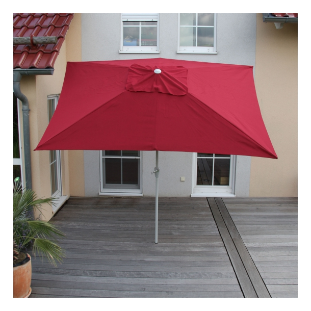 Parasol i aluminium med knk/vip 2x3M - bordeaux