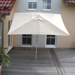 Parasol 2 x 3 meter i aluminium med knk/vip - creme