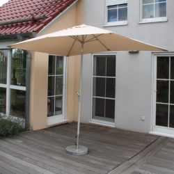 Parasol 2 x 3 meter i aluminium med knk/vip - creme