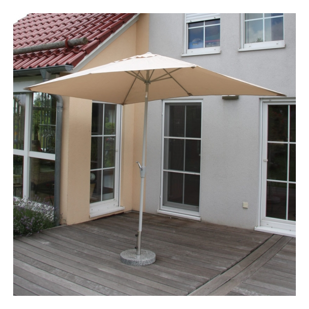 Parasol 2 x 3 meter i aluminium med knk/vip - creme