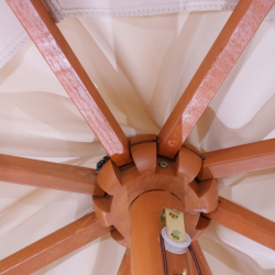 Trparasol 350 cm - creme haveparasol 3,5 meter