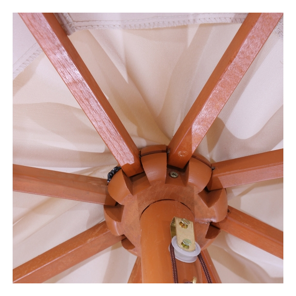 Trparasol 350 cm - creme haveparasol 3,5 meter