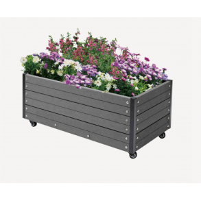 Hjbed med hjul WPC 41x50x90cm - Hortus blomsterkasse/plantekasse