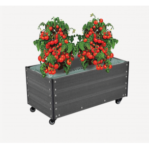 Kapilrkasse og kapilrkasseskjuler med hjul WPC 36x50x90 cm