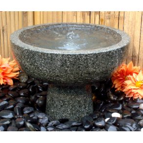 Granit fuglebad - Køb flotte fuglebade granit på sokkel fod