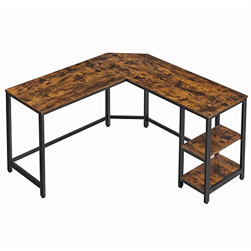 Hjørneskrivebord - L-Formet Skrivebord - Rustik Brun 138 X 138 - Summer