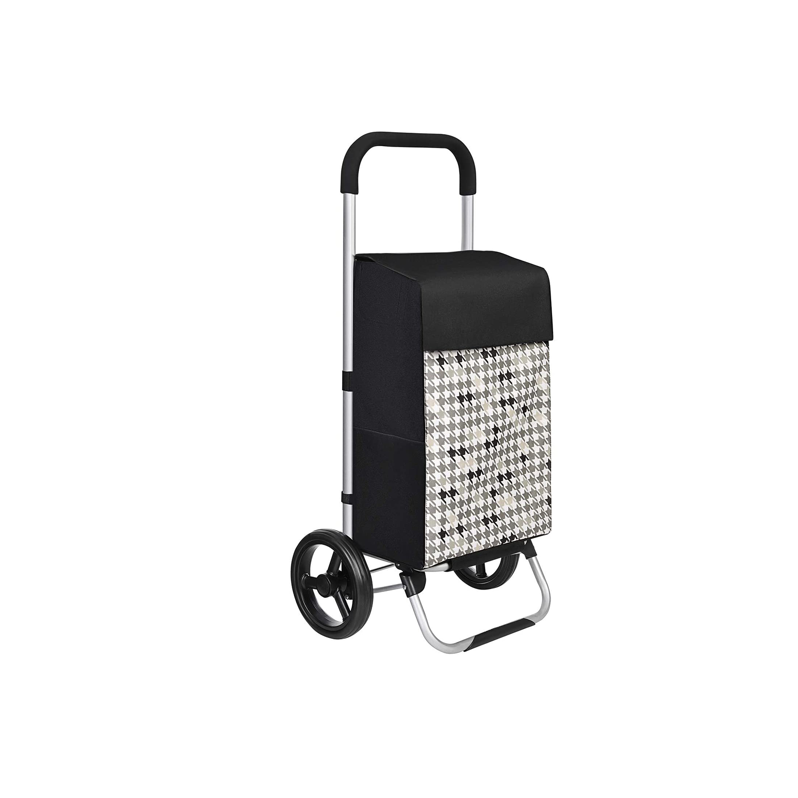 Indkøbsvogn med indkøbstaske i Oxford stof - 40L - 20 kg - sort