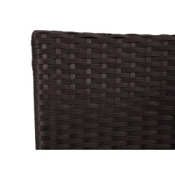Polyrattan havebnk med bord - brun 2 personers havesofa 132 cm