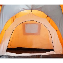 Campingtelt - 4 personers tunneltelt til camping - orange telt