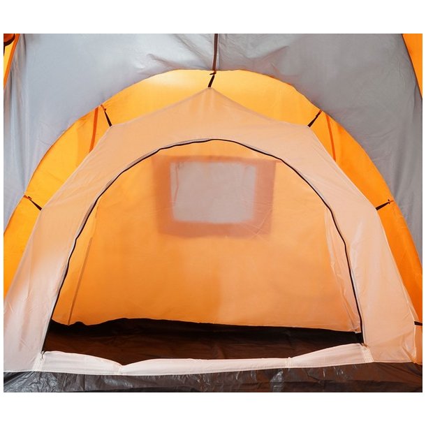 Campingtelt - 4 personers tunneltelt til camping - orange telt