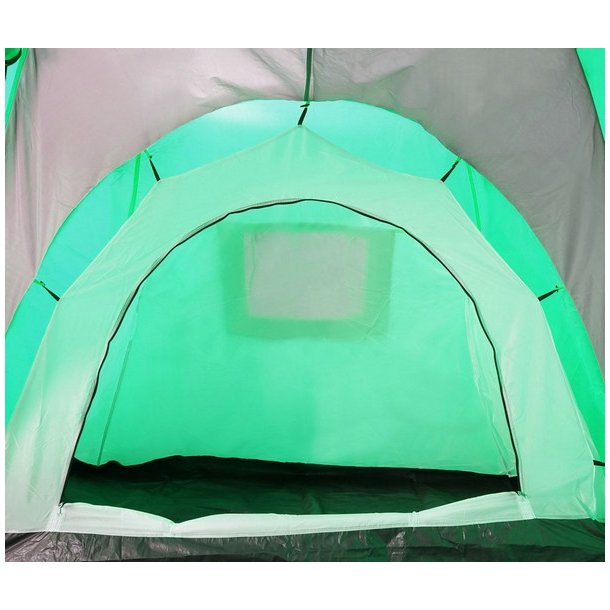 Campingtelt - 4 personers tunneltelt til camping - grnt telt