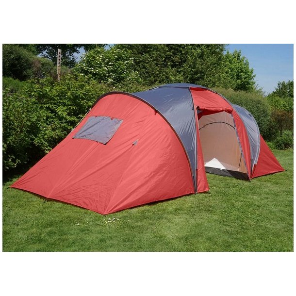 Campingtelt - 4 personers tunneltelt til camping - rdt telt