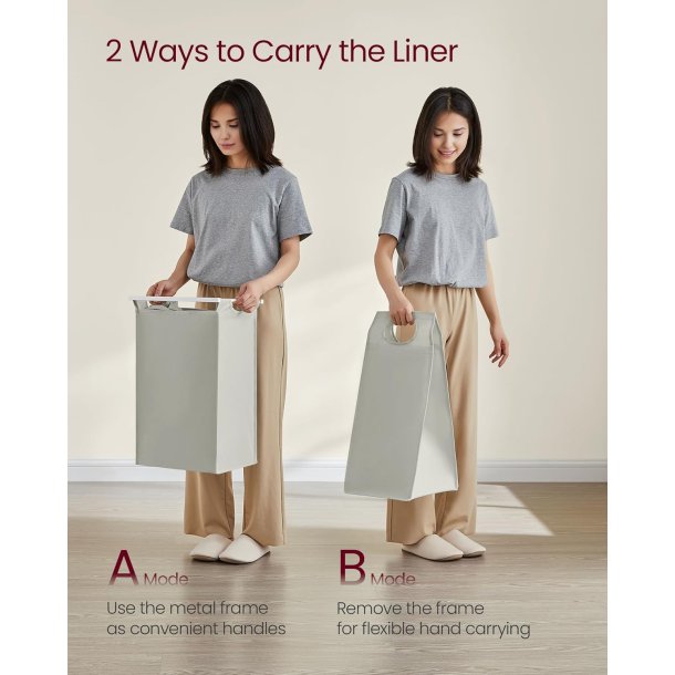 Vasket�jskurve med 4 rum - 4 vasket�jsposer - hvid