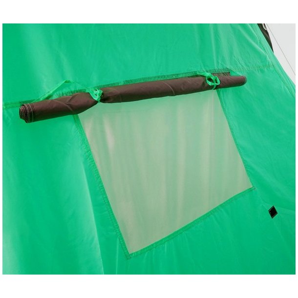 Campingtelt - 6 personers tunneltelt til camping - grnt telt