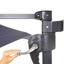 Altanparasol 3x3M til vg - vghngt antracit gr hngeparasol 3 meter