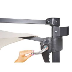 Altanparasol 3x3M til vg - vghngt creme hngeparasol 3 meter