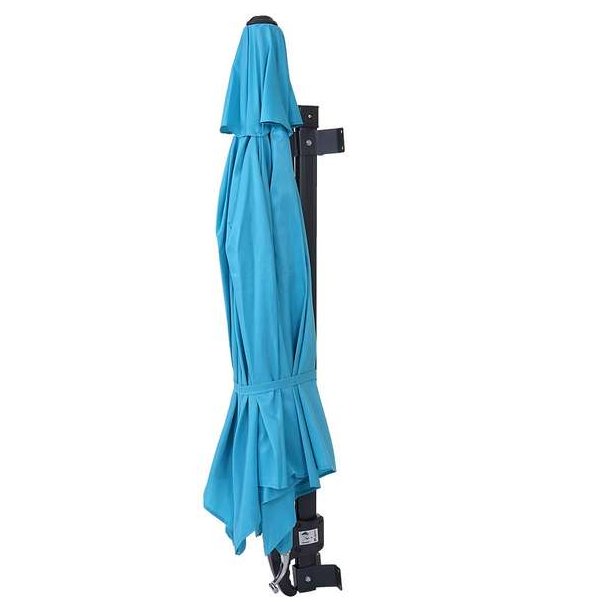 Altanparasol 3x3M til v�g - v�gh�ngt turkis h�ngeparasol �3 meter