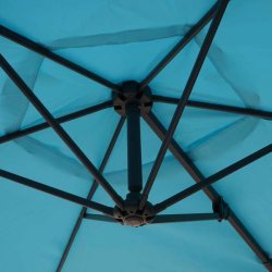Altanparasol 3x3M til v�g - v�gh�ngt turkis h�ngeparasol �3 meter