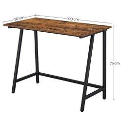 Skrivebord - arbejdsbord - rustik brun 100 x 50 x 75 cm