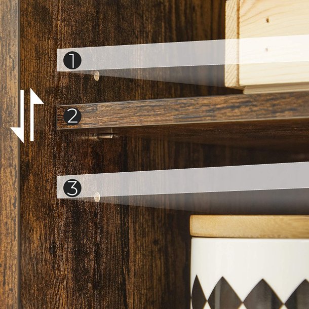 Badevrelsesskab, skab - opbevaringsskab - rustik brun 60x30x80