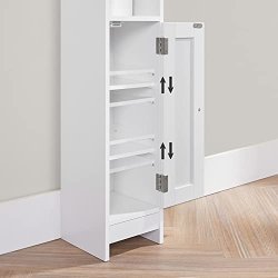 Badevrelsesskab - toiletskab - opbevaringsskab - hvid 18x20x80