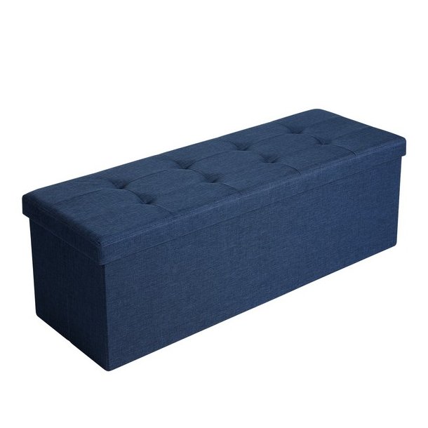B�nk med kiste - siddeb�nk med opbevaring 110 x 38 x 38 - marinebl�