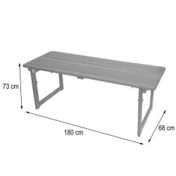 Bnkest 180 cm - 1 havebord og 2 havebnke - sammenklappelige foldbare