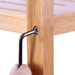 Bambus reol med 3 hylder - badevrelsesreol - 60 x 26 x 66