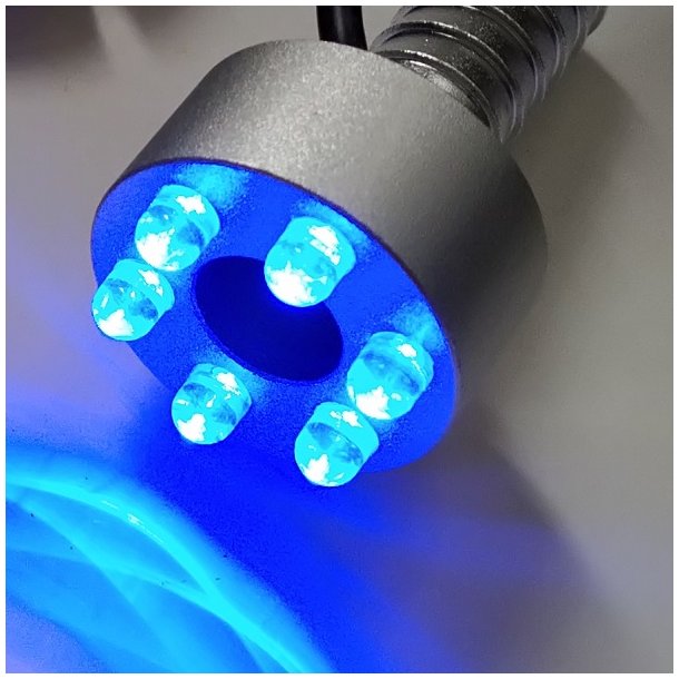 LED lys til vandfontæne - 6 dioder, blåt lys