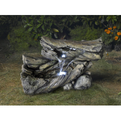 Vandkunst Bounty - Liggende tr�stammer med lys