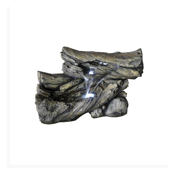 Vandkunst Bounty - Liggende tr�stammer med lys