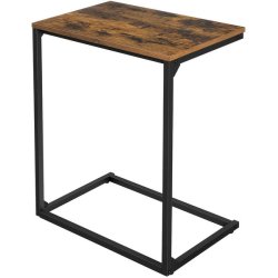 Sidebord i industrielt design til sofa eller seng - rustik brun