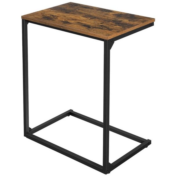 Sidebord i industrielt design til sofa eller seng - rustik brun