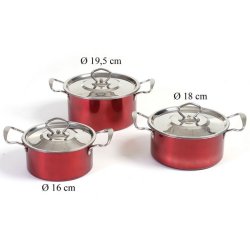 Camping grydest i 6 dele - 3 kkkengryder i rustfrit stl ~ rd