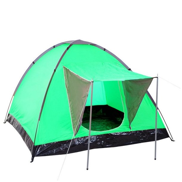 Campingtelt - 2 personers kuppeltelt til camping - grnt telt