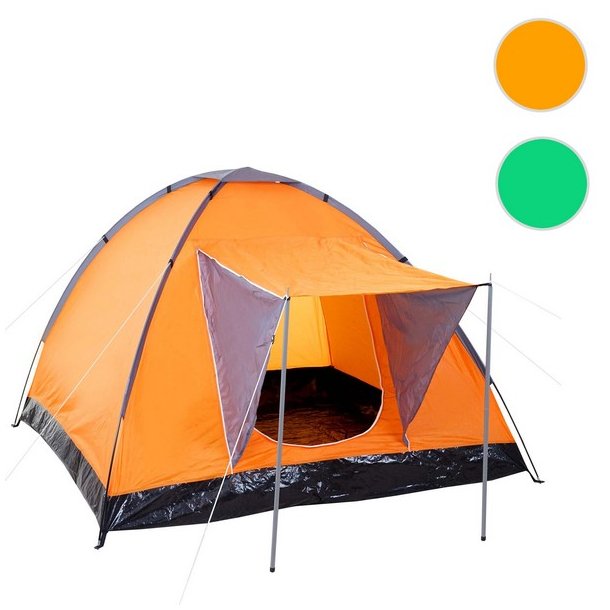 Campingtelt - 2 personers kuppeltelt til camping - orange telt