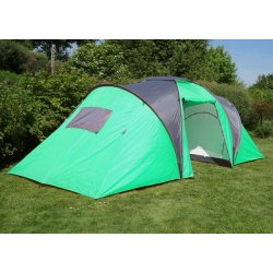 Campingtelt - 4 personers tunneltelt til camping - grnt telt