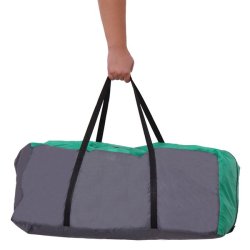 Campingtelt - 6 personers tunneltelt til camping - delbart grnt telt