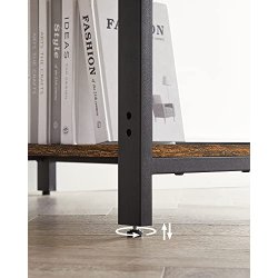 Skrivebord med 2 hylder - computerbord - rustik brun 120x60x75