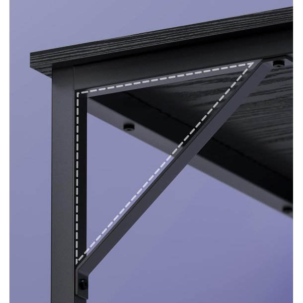 Skrivebord - computerbord - sort 120 x 60 x 75 cm