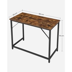 Skrivebord - computerbord - rustik brun 100 x 50 x 75 cm