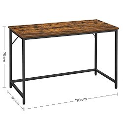 Skrivebord - computerbord - rustik brun 60 x 120 x 75 cm