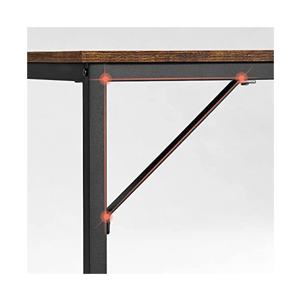 Skrivebord - computerbord - rustik brun 60 x 120 x 75 cm