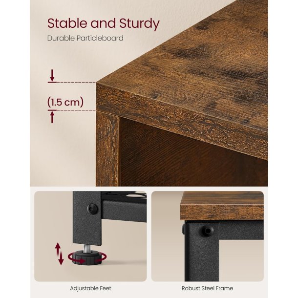 Garderobestativ - skob�nk, knager�kke, hattehylde - rustik brun